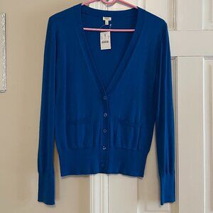 J. Crew Factory Blue Cardigan Size S NTW